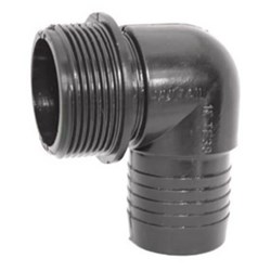 Outlet Elbow - Hose Tail 90 degree 1-1/4" BSPF horizontal outlet