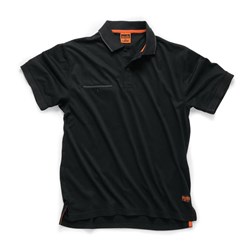 Scruffs Worker Polo Shirt - Black Small