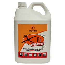 X-FE FORTE - 5 Litre - Rust  Water Bore stain & Timber Cleaning Solution