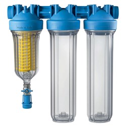 Atlas Filtri ATL-HYDRABIGTRIO20CLEAR1IN Hydra Trio 20" Big 90 Micron Clear Self Cleaning Sediment Filter