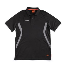 Scruffs Tech Polo Shirt Black - Medium