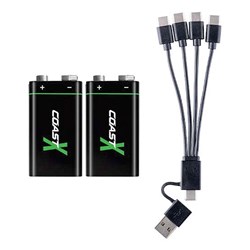 Coast ZX9V ZITHION-X Rechargeable Battery2-Pack USB-C