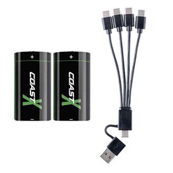 Coast COAZXCR123 ZITHION-X Rechargeable Battery2-Pack USB-C