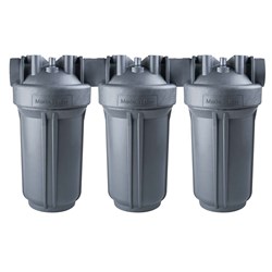 Atlas Filtri DP Trio SANIC Series 10" BIG Filter Housing with 1" In/Out, Spanner & Bracket