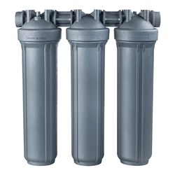 Atlas Filtri DP Trio SANIC Series 20" BIG Filter Housing with 1" In/Out, Spanner & Bracket