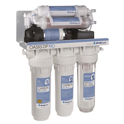 Oasis DP Underbench Reverse Osmosis RO with Booster Pump, includes 16L Pressure Tank 189LPD