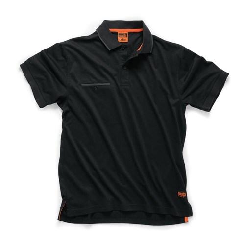 Scruffs Worker Polo Shirt - Black Medium