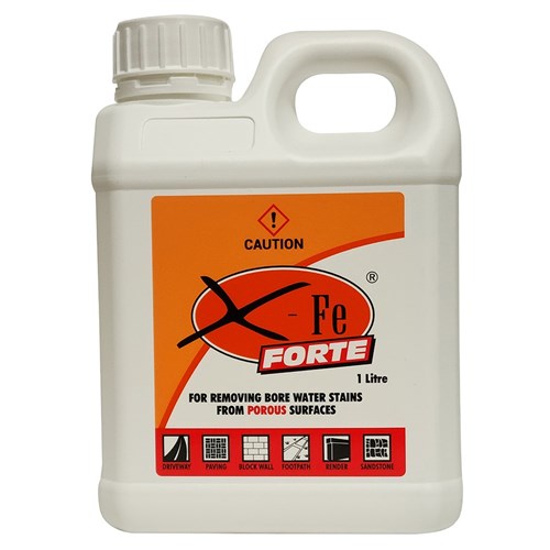 X-FE FORTE - 1 Litre - Rust  Water Bore stain & Timber Cleaning Solution