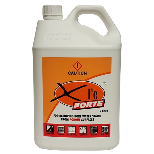 X-FE FORTE - 5 Litre - Rust  Water Bore stain & Timber Cleaning Solution