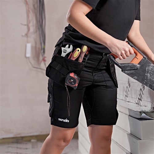 Scruffs Women's Trade Flex Holster Shorts - Black UK16