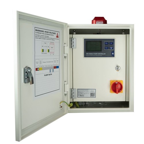 BIA-NXT-SPC1-22-PRO - Single Pump Control Panel 240V 0.37 - 2.2kW - Dual Door Inc Ext Isolator