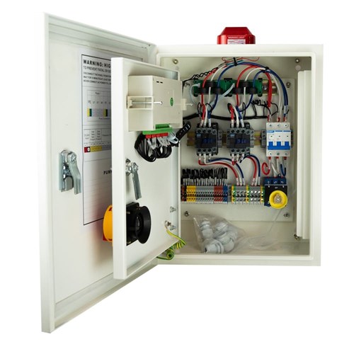 BIA-NXT-DPC3-75-PRO - Dual Pump Control Panel 415V 5.5 - 7.5kW - Dual Door Inc Ext Isolator