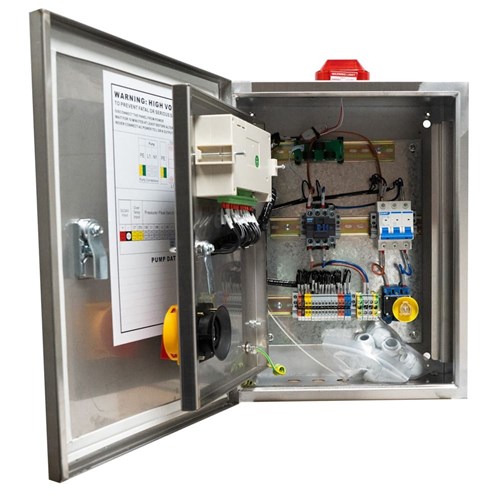 BIA-NXT-SPC1-22-PRO-SS - Single Pump Control Panel 240V 0.37 - 2.2kW - Dual Door Inc Ext Isolator