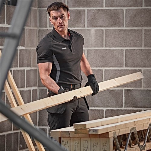 Scruffs Tech Polo Shirt Black - XX-Large