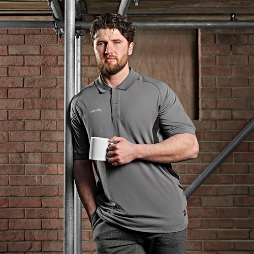 Scruffs Tech Polo Shirt Graphite - Small