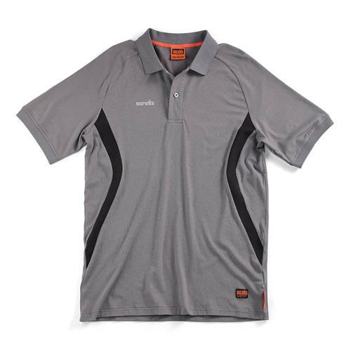 Scruffs Tech Polo Shirt Graphite - Large