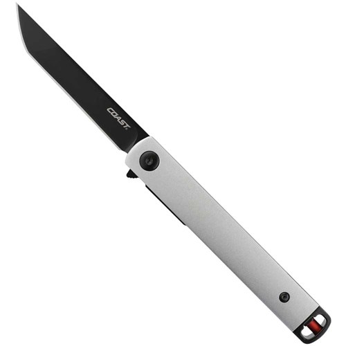 Coast LX502 Founder's Series Select Pocket Knife with Stainless Steel Tanto Blade & Silver Handle