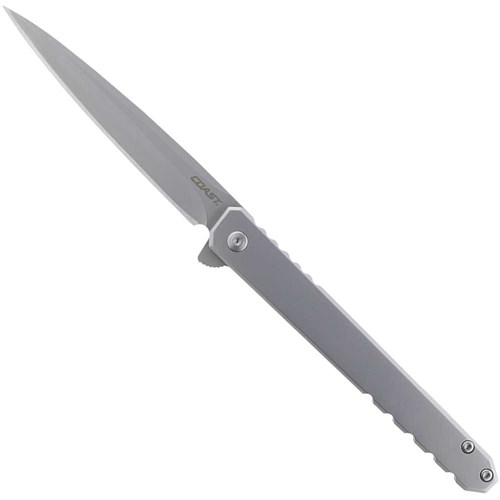 Coast LX530 Founder's Series Origin Pocket Knife with Stainless Steel Drop Point Blade & Silver Handle